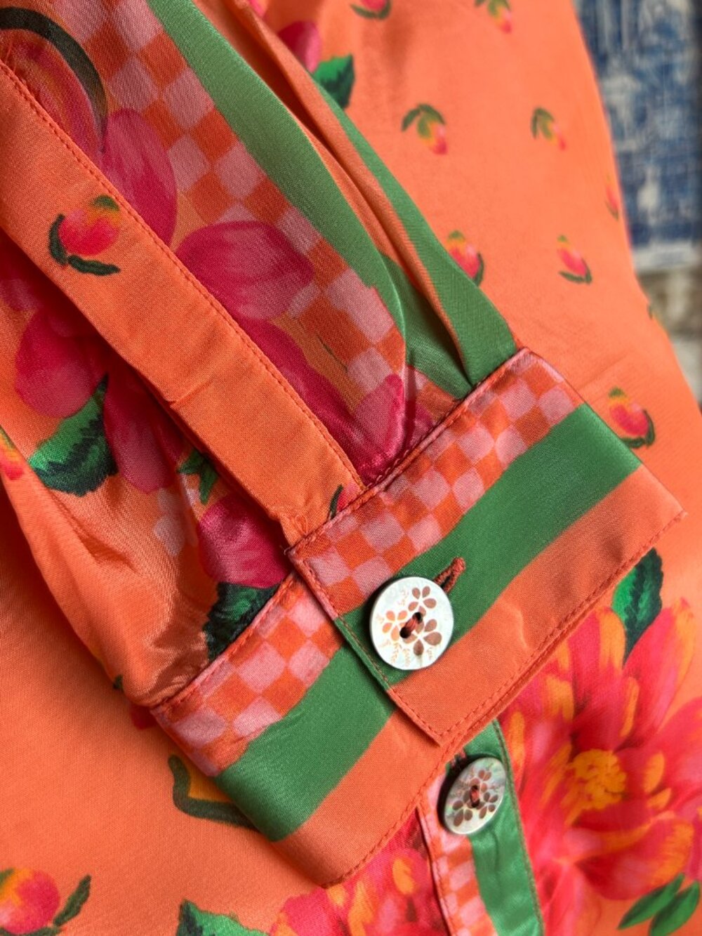 Farm Rio - Fruit Garden Scarf Long-sleeve Shirt - Size XL - NWT! - Picture 4 of 7